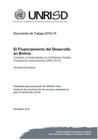 El Financiamiento del Desarrollo en Bolivia: Cambios y Continuidades en la Relación Estado-Cooperación Internacional (2006–2013)